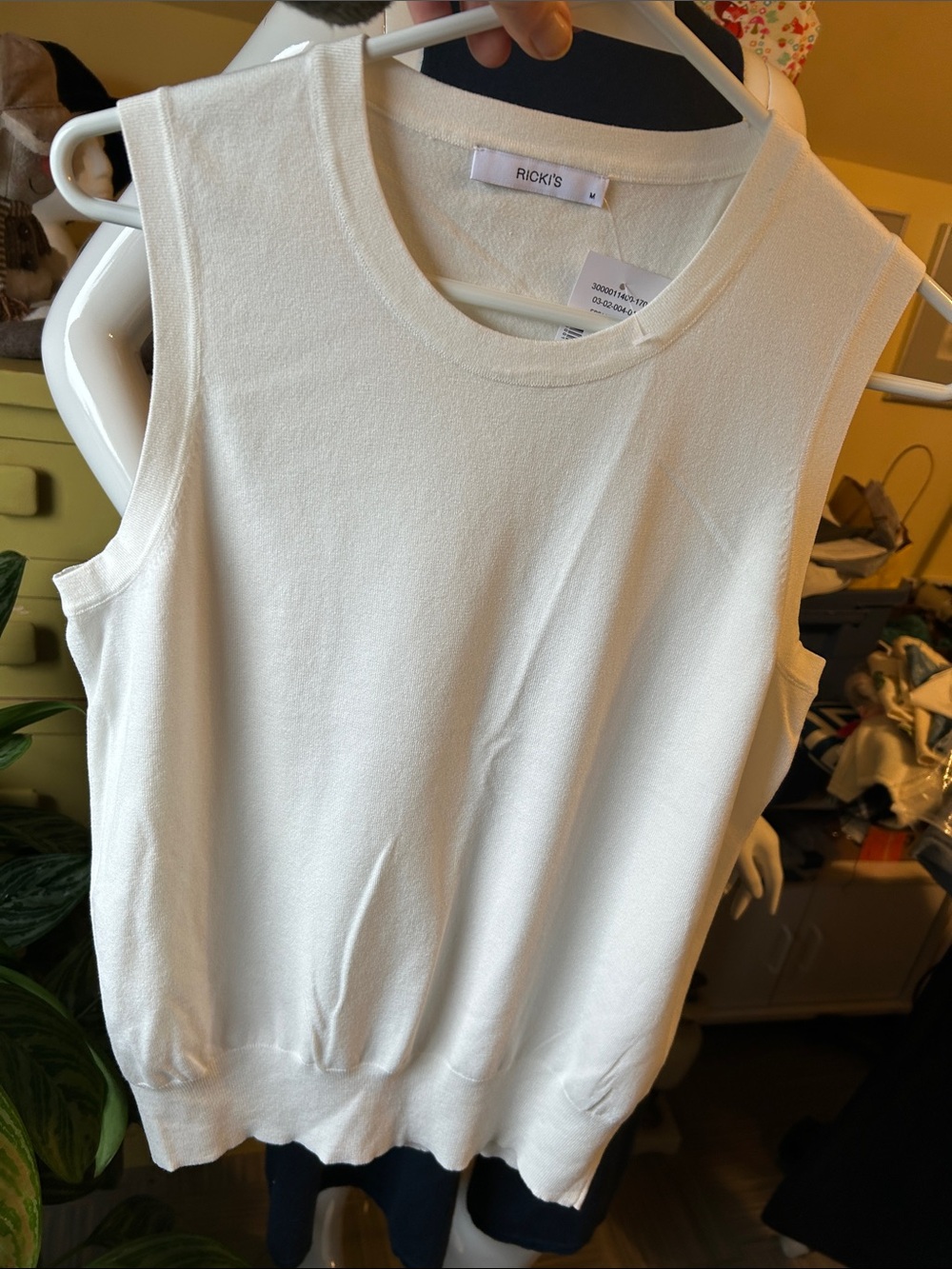 Ricki's Off-White Sleeveless Knit Tank